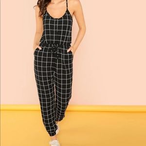 SHEIN Plaid leg jumpsuit XS